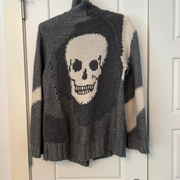 Skull Cashmere cardigan sweater - Picture 1 of 7